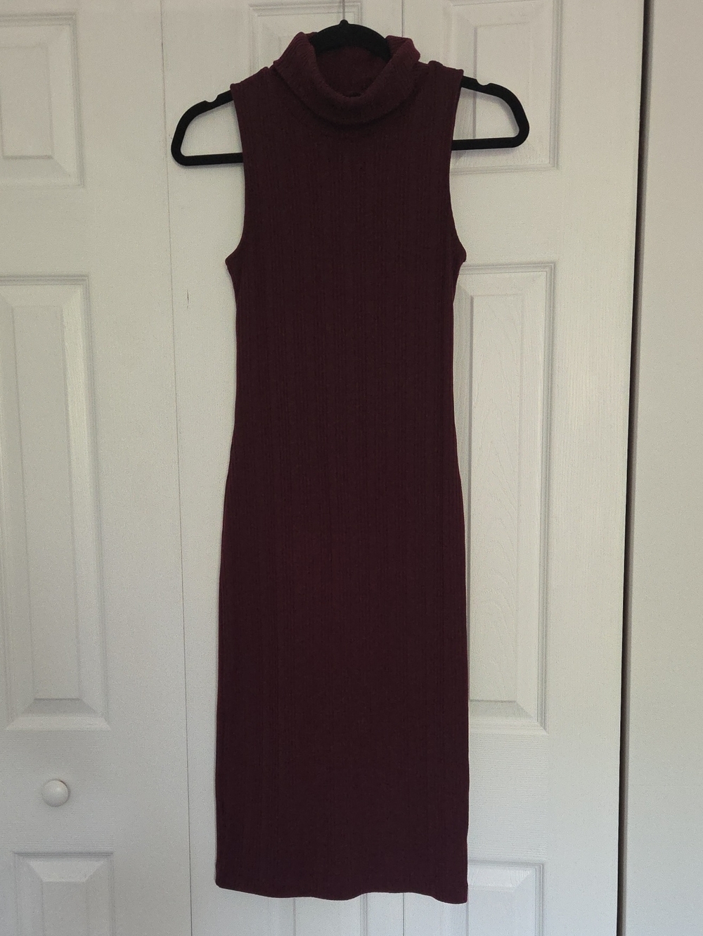 Nine West Burgundy Turtleneck Midi Sweater Dress In Size XS